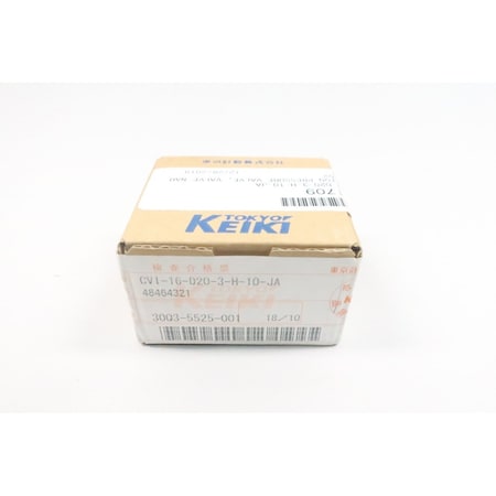Tokyo Keiki Hydraulic Cartridge Valve CVI-16-D20-3-H-10-JA
